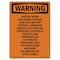Signmission Safety Sign, OSHA WARNING, 10" Height, Rigid Plastic, Battery Room This Room Contains, Portrait OS-WS-P-710-V-12981 - alternate 1